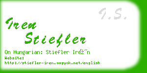 iren stiefler business card